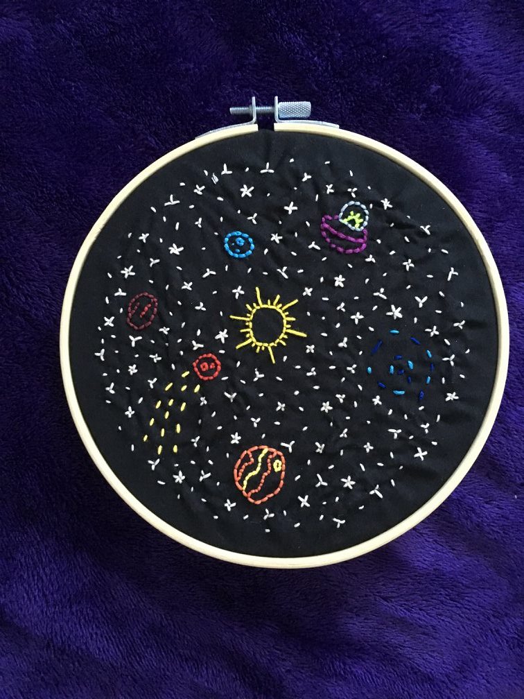 stars with some planets and an alien